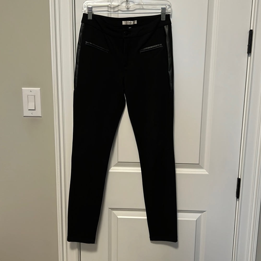 Dex black skinny tuxedo pant